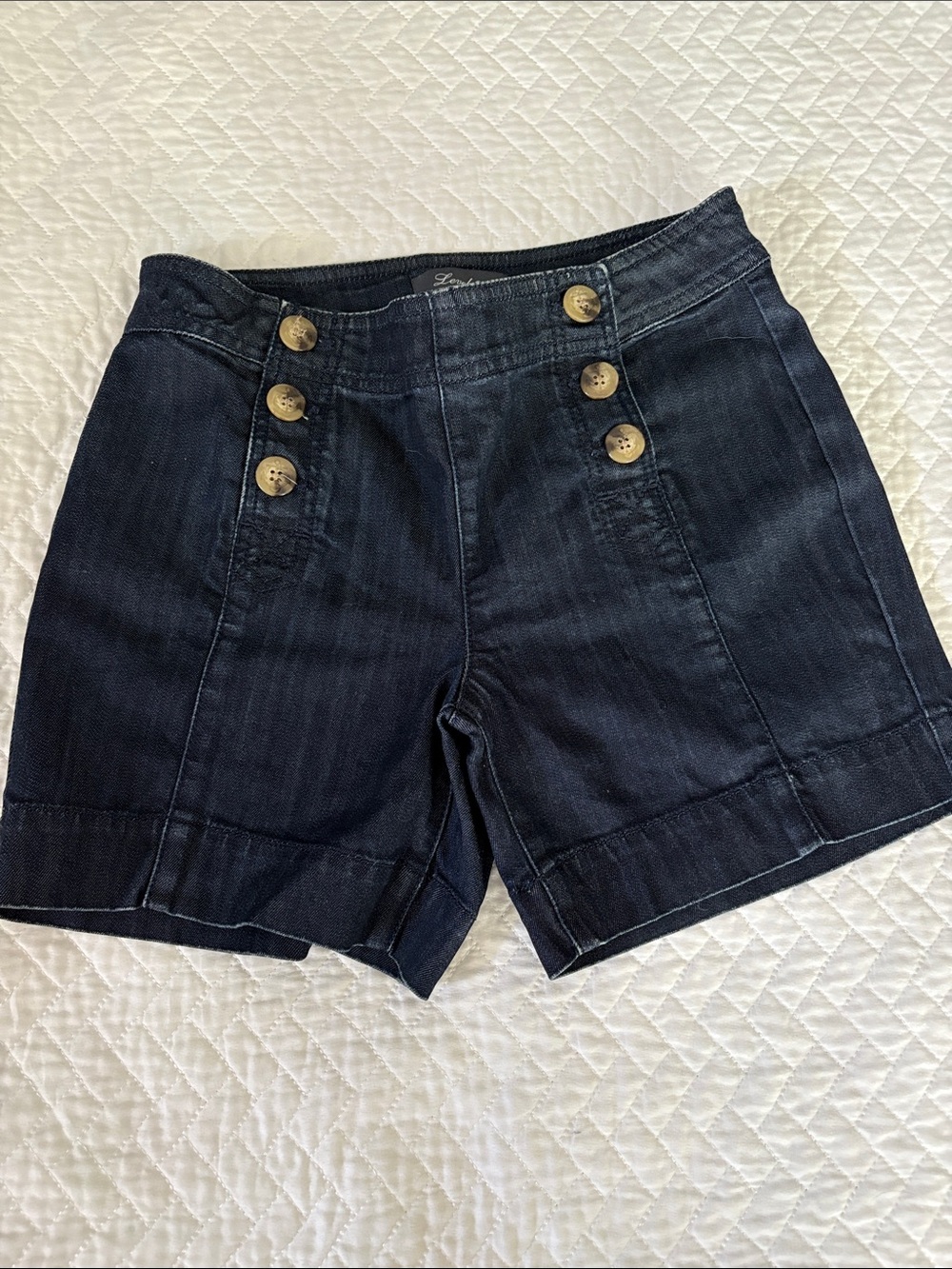 Dark Blue Denim Sailor Shorts